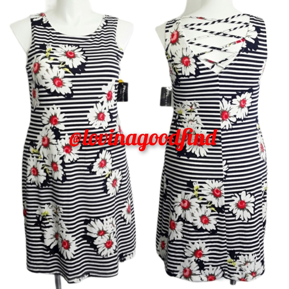 Nordstrom's RN Studio Sleeveless Floral Dress NWT sz L